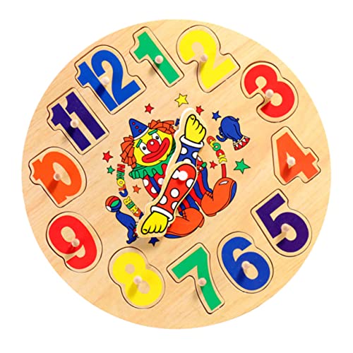 TOYANDONA 1 Satz Clown aus Holz Uhr interaktives Puzzle Konzentrationsspielzeug gieskanne kinderspielzeug für im Vorschulalter Digitaluhr- hölzern TOYANDONA 1 Satz Clown aus Holz Uhr interaktives Puzzle Konzentrationsspielzeug gieskanne kinderspielzeug für im Vorschulalter Digitaluhr- hölzern von TOYANDONA
