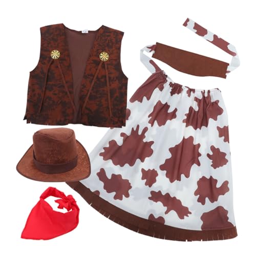 TOYANDONA 1 Satz Cowgirl Kostüm Set für Mädchen Teiliges Western Outfit mit Zubehör für Halloween und Kostümpartys Atmungsaktives Material für Höchsten Einfache Pflege TOYANDONA 1 Satz Cowgirl Kostüm Set für Mädchen Teiliges Western Outfit mit Zubehör für Halloween und Kostümpartys Atmungsaktives Material für Höchsten Einfache Pflege von TOYANDONA