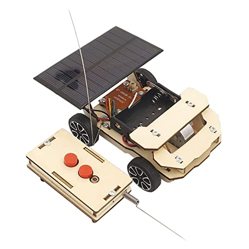 TOYANDONA 1 Satz DIY Fern Gesteuertes Auto Kinderspielzeug Kinderauto Solarbetriebenes Solarbetriebenes DIY- Solarenergie- Hölzern von TOYANDONA
