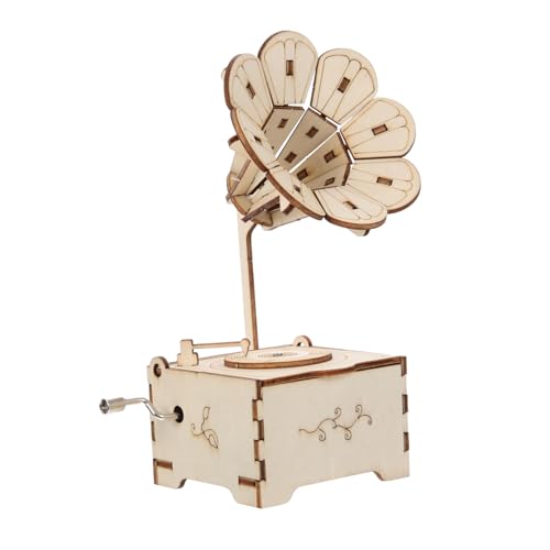 TOYANDONA 1 Satz DIY Holz Musikbox mit Materialien für Kreative Handgefertigte Phonograph Spieluhr zur Dekoration für Einzigartiges TOYANDONA 1 Satz DIY Holz Musikbox mit Materialien für Kreative Handgefertigte Phonograph Spieluhr zur Dekoration für Einzigartiges von TOYANDONA
