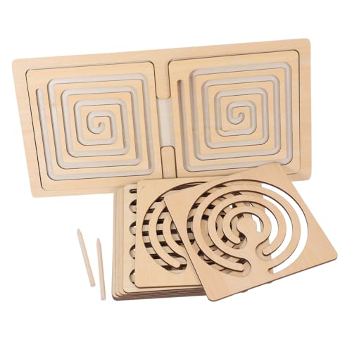 TOYANDONA 1 Satz Denkspiel Feinmotorik Vorschulspielzeug für Kleinkinder Teile Werkzeuge Gerätehalterung Montessori Denkrätsel für Erwachsene Holz Khaki von TOYANDONA