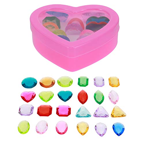 1 Set Spielzeug Mädchen Diamant Kleine Edelsteine ​​Spielen Edelsteine ​​Spielzeug Edelsteine ​​Kinder Spielen Schmuck Kinder Edelsteine ​​Spaß Juwelen Rosa Kunststoff von TOYANDONA