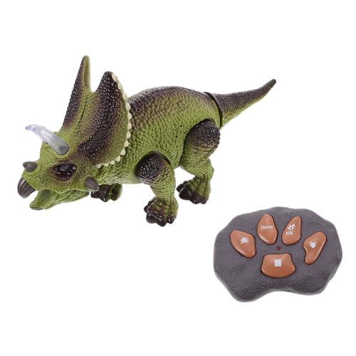 TOYANDONA 1 Satz Elektrisches Dinosaurier Fernbedienbarer Triceratops mit Musik und Lichtern für Ab Jahren Fördert die Farberkennung und Motorischen Fähigkeiten von TOYANDONA