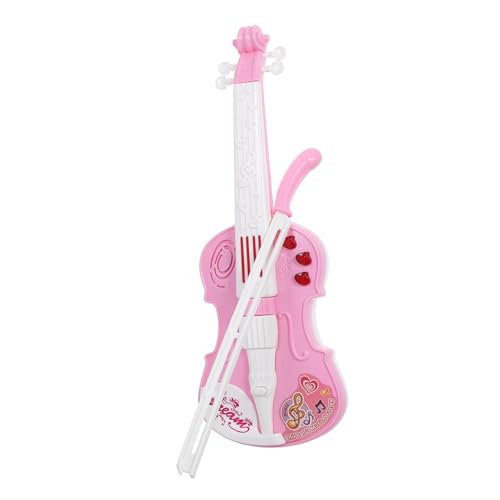 TOYANDONA 1 Satz Elektronische Violine mit Sound Licht Musikinstrument für Kleinkinder Simulation Eines Echten Violins die Musikalische Früherziehung von TOYANDONA
