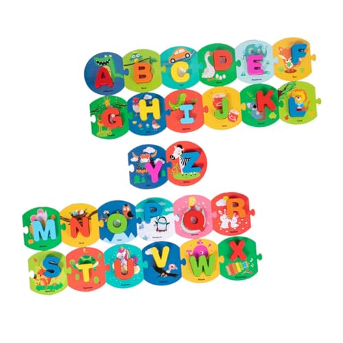 TOYANDONA Holz-Alphabet-Puzzle-Spielzeug Für Kinder Baby-lernkarten Schaumstoff-Buchstaben Lernspielzeug von TOYANDONA