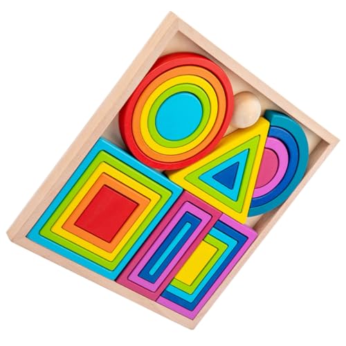 TOYANDONA 1 Satz Farbiges aus Bausteinen Formen kognitives Farblernspielzeug für Puzzle- zum Lernen in Farbe Holz Colorful TOYANDONA 1 Satz Farbiges aus Bausteinen Formen kognitives Farblernspielzeug für Puzzle- zum Lernen in Farbe Holz Colorful von TOYANDONA