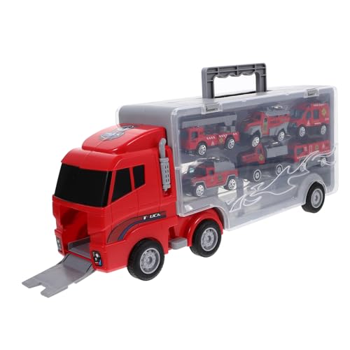 TOYANDONA 1 Satz Feuerwehrauto-Spielzeug, Feuerwehrauto, Modellauto-Transporter, Feuerwehrauto, Pädagogisches Spielzeug von TOYANDONA