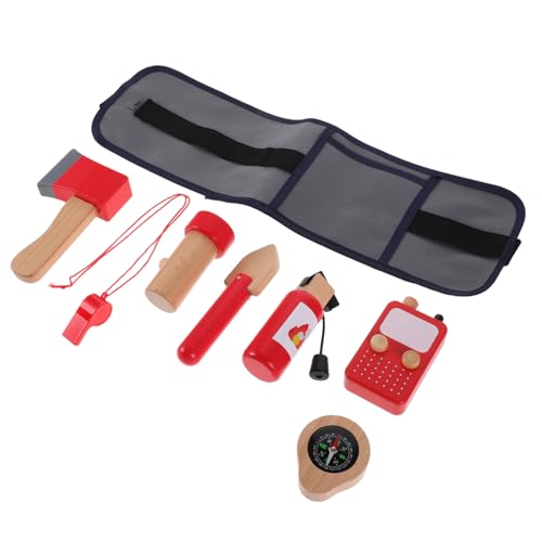 TOYANDONA 1 Satz Feuerwehrspielzeug aus Holz mit Werkzeuggürtel Feuerlöscher und Zubehör für Rollenspiel Geeignet für Drinnen und Draußen Fördert Kreativität und Organisatorische Fähigkeiten TOYANDONA 1 Satz Feuerwehrspielzeug aus Holz mit Werkzeuggürtel Feuerlöscher und Zubehör für Rollenspiel Geeignet für Drinnen und Draußen Fördert Kreativität und Organisatorische Fähigkeiten von TOYANDONA