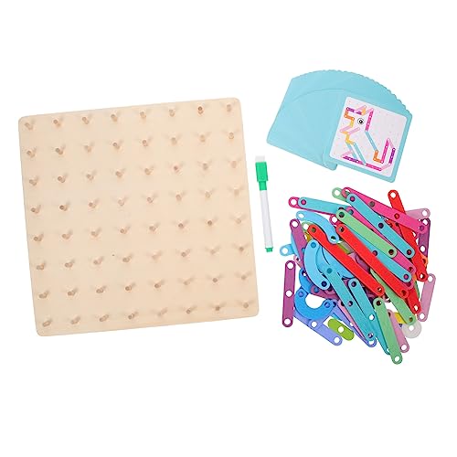 TOYANDONA 1 Satz Formen für Puzzle Konstruktionsspielzeug Alphabet- Experiment holzspielzeug holzspielsachen Geoboard aus Holz für Lehrtafel hölzern Colorful von TOYANDONA