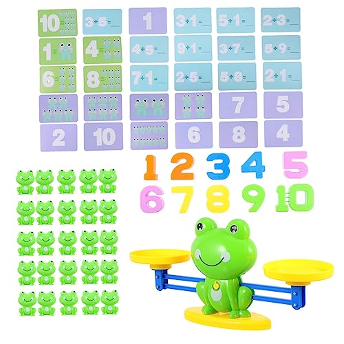 TOYANDONA 1 Satz Froschschuppen Balance-Spiel Mathe- Waage wiegendes Mathe-Lernspielzeug für Waage Waage- Plastik Colorful von TOYANDONA