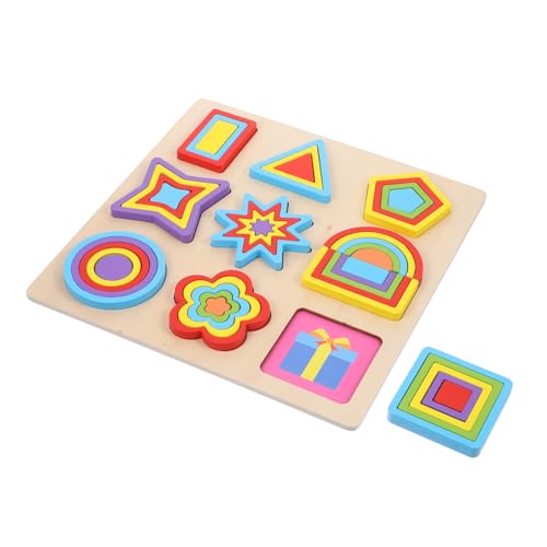 TOYANDONA 1 Satz Geometrische Panelspielzeug Erkennungsspielzeug Geometrisches Bauspielzeug Formpuzzle Für Frühes Lernen Montessori-Form-Puzzle Formenpuzzle Lernen Holz TOYANDONA 1 Satz Geometrische Panelspielzeug Erkennungsspielzeug Geometrisches Bauspielzeug Formpuzzle Für Frühes Lernen Montessori-Form-Puzzle Formenpuzzle Lernen Holz von TOYANDONA
