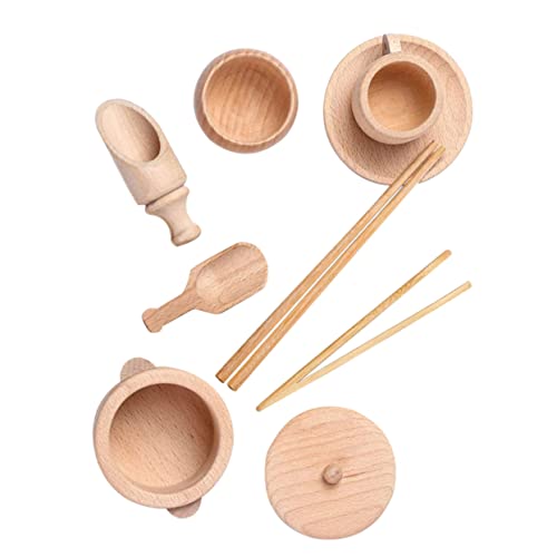 TOYANDONA 1 Satz Geschirr Aus Holz Frühpädagogisches Holzspielzeug Geschirr Bildungsspielzeug Simuliertes Geschirr Hölzern TOYANDONA 1 Satz Geschirr Aus Holz Frühpädagogisches Holzspielzeug Geschirr Bildungsspielzeug Simuliertes Geschirr Hölzern von TOYANDONA