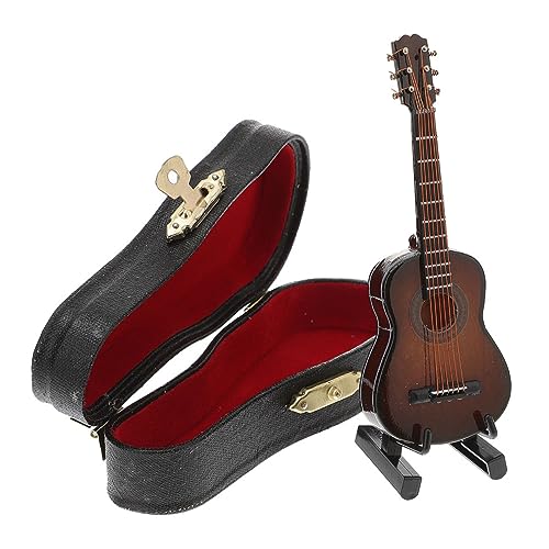 TOYANDONA 1 Satz Gitarrenmodell Gitarre Instrument Miniaturdekoration Bausatz klein Klassische Gitarre Classical Guitar Miniatur-Gitarren- Mini-Gitarre Holz Coffee von TOYANDONA