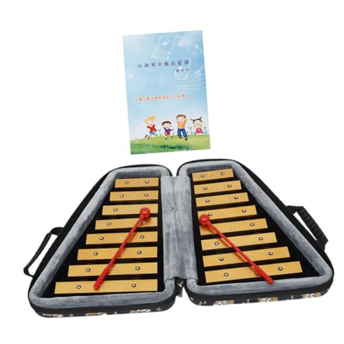 TOYANDONA 1 Satz Glockenspiel Musikinstrumente Schlägel Percussion Xylophon Aufschlussreiches Musikspielzeug Kindermusik-xylophon Klopfendes Klavierspielzeug Golden Aluminiumteller TOYANDONA 1 Satz Glockenspiel Musikinstrumente Schlägel Percussion Xylophon Aufschlussreiches Musikspielzeug Kindermusik-xylophon Klopfendes Klavierspielzeug Golden Aluminiumteller von TOYANDONA