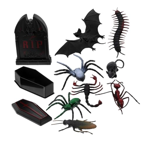 TOYANDONA 1 Satz Halloween-Dekoration Halloween-Minifiguren Mini-Fledermaus Miniatur-Spinne Halloween Party Deko Halloween Dekoration Halloween-Horror- Puppenhaus-Miniaturen Abs von TOYANDONA