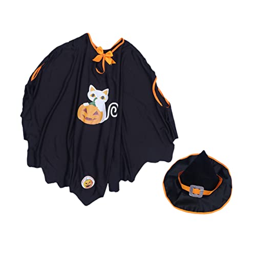 TOYANDONA 1 Satz Halloween-Kleid Roter Stirnband Ornament-Kostüm Teufelskostümzubehör Stand Tür Halloween Theme kinderkostüme Halloween Cosplay-Partykostüm Party-Cosplay-Umhang Stoff Black von TOYANDONA