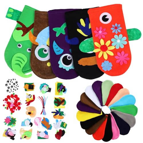 TOYANDONA 1 Satz Handpuppen-bausatz Nähsets Für Sockenpuppenset Handpuppen Selber Machen Basteln Für Kreatives Puppenspielzeug Handpuppen Für Puppenbauset Filzstoff von TOYANDONA