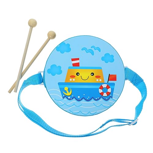 TOYANDONA 1 Satz Handtrommel kinderinstrumente musikinstrumente Trommel Instrument Schlaginstrument Performance-Trommel Musikalische Versorgung hölzern Blue von TOYANDONA