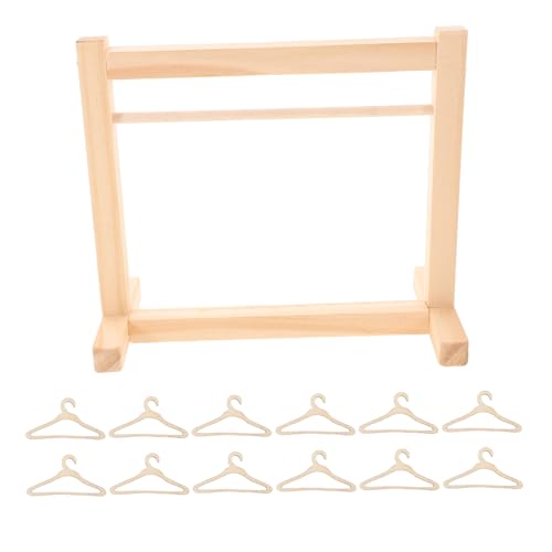 TOYANDONA 1 Satz Holz Doll Closet mit Hängern und Stauraum für Spielzimmer und Puppenhaus Zubehör für Kleine Puppen und Kreative Ordnung TOYANDONA 1 Satz Holz Doll Closet mit Hängern und Stauraum für Spielzimmer und Puppenhaus Zubehör für Kleine Puppen und Kreative Ordnung von TOYANDONA