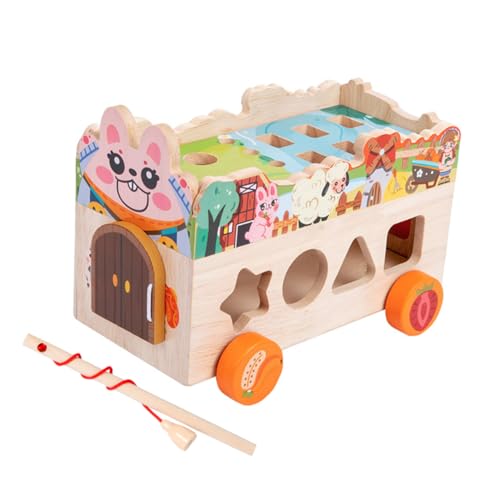 TOYANDONA Kleinkind Angeln Spielzeug Kinder Holz Spielzeug Form Passenden Blöcke Vorschule Lernen Spiel Spielzeug von TOYANDONA