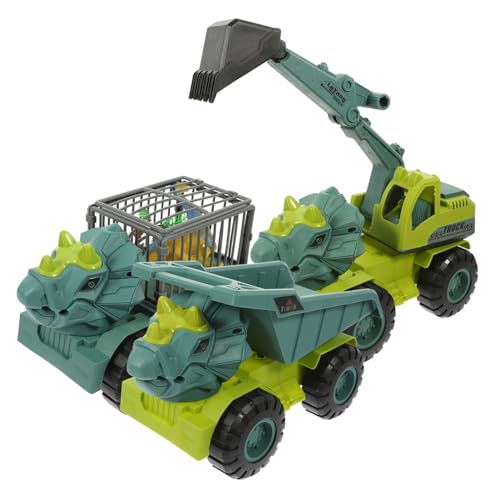 TOYANDONA 1 Satz Interaktives Dinosaurier Spielzeugauto Set für Jungen Farben Mini Baustellenfahrzeuge Lernspielzeug für Partys und von TOYANDONA