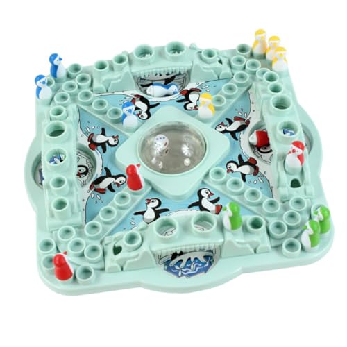 TOYANDONA Familienfreundliches Jump Checker Spiel - 3D-kunststoffbrett Mit Pinguin- Intelligenz Der Kinder von TOYANDONA