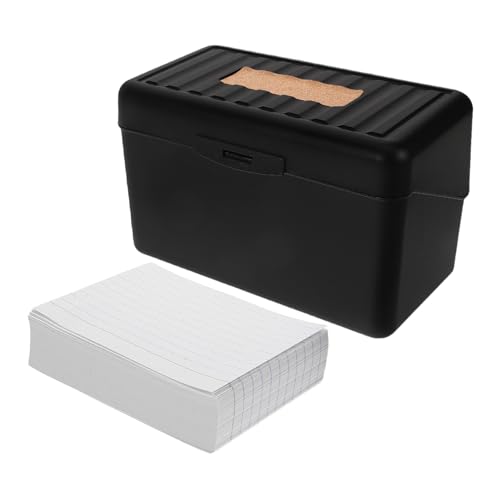 TOYANDONA 1 Satz Karteikartenspeicherbox Indexkartenhalter Notizblock Box Kartenbox Schwarz dokumentenhalter Notizkarten Organizer Bequemer Kartenhalter Visitenkarteninhaber Plastik von TOYANDONA