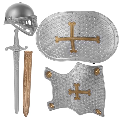 TOYANDONA 1 Satz Kinderschild für Jungen Rüstung mittelalterlicher Schild und Helm Schwerter kostüm Schildspielzeug Schild Partyspiel Schild Plastik TOYANDONA 1 Satz Kinderschild für Jungen Rüstung mittelalterlicher Schild und Helm Schwerter kostüm Schildspielzeug Schild Partyspiel Schild Plastik von TOYANDONA