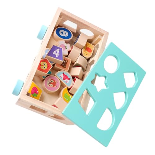 TOYANDONA Kompaktes Kinderspielzeug 18-Loch-Form-Matching-Block Vorschul-lernspielzeug Pädagogisches Mathematikspiel Für Kinder von TOYANDONA