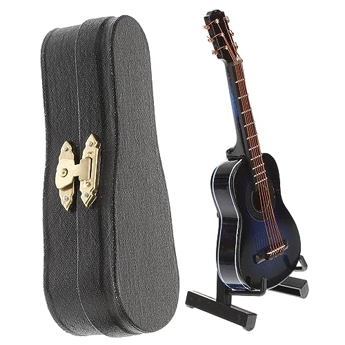 TOYANDONA 1 Satz Klassisches Gitarrenmodell Miniatur-Gitarren- Gitarrenkinder Nachahmung Gitarrenmodell Mini-Musikinstrument Miniaturdekoration Mini-Gitarre Kupferkabel Blue von TOYANDONA