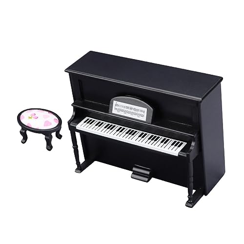 TOYANDONA 1 Satz Klavier Ornamente Miniaturmöbel Mini Möbel Mini-Hausklavier Vintage-Klavier adventsgeschenke mini Klavier Mini-Klavierstuhl-Modell Mini-Hausverzierung Holz Black TOYANDONA 1 Satz Klavier Ornamente Miniaturmöbel Mini Möbel Mini-Hausklavier Vintage-Klavier adventsgeschenke mini Klavier Mini-Klavierstuhl-Modell Mini-Hausverzierung Holz Black von TOYANDONA