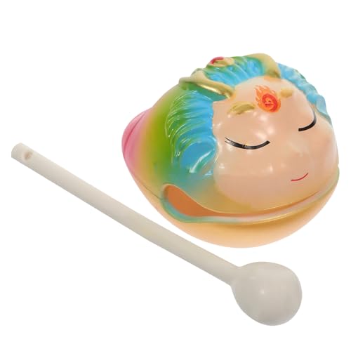 TOYANDONA 1 Satz Kleines hölzernes Fischschlaginstrument Streichholz zappeln Shaker Musical Xylophon Ball Schlagzeug Tempelblockinstrument Cartoon-Tempelblock für Büro Abs Colorful von TOYANDONA