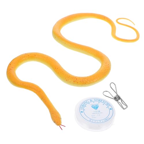 TOYANDONA 1 Satz Kniffliges Streich Plüsch Schlange Gefälscht Ringe Clip Schabernack Spiele Ticket Zappeln Scherzen Trick Lustig Party Parodie Yellow Plastik TOYANDONA 1 Satz Kniffliges Streich Plüsch Schlange Gefälscht Ringe Clip Schabernack Spiele Ticket Zappeln Scherzen Trick Lustig Party Parodie Yellow Plastik von TOYANDONA