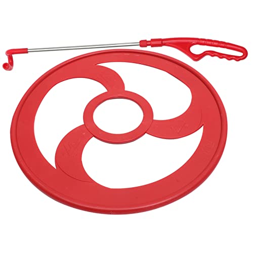 TOYANDONA 1 Satz Kreisspielzeug aus Kunststoff Motorik kinderspielzeug Play rollender Kreisreifen Eltern- -Rollring rollendes Ringspielzeug Outdoor- für PVC rot von TOYANDONA