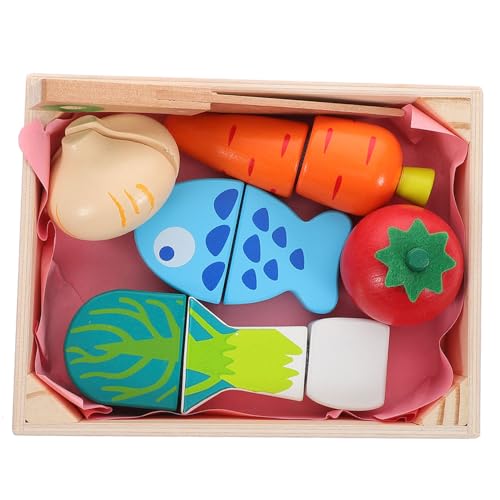 TOYANDONA 1 Satz Küchenspielzeug Aus Holz Kit Keile Zubehör-steigbügel Gemüsespielzeug Mini-Dekoration Sport-papierlaternen Sportsteigbügel Essen Grillanzünder Stirnbänder Für von TOYANDONA