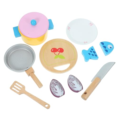 TOYANDONA 1 Satz Küchenspielzeug küche Kitchen Toys for Kochgeschirr Spielset Kochgeschirr-Spielset für Kleinkinder Kochgeschirr, Rollenspielspielzeug hölzern TOYANDONA 1 Satz Küchenspielzeug küche Kitchen Toys for Kochgeschirr Spielset Kochgeschirr-Spielset für Kleinkinder Kochgeschirr, Rollenspielspielzeug hölzern von TOYANDONA