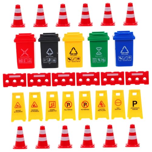 TOYANDONA 1 Satz Lehrmittel Für Winzige Verkehrskegel Mini-verkehrszeichen Kleine Verkehrskegel Mini-leitkegel Aus Kunststoff Mülleimer -mülltonnen Plastik TOYANDONA 1 Satz Lehrmittel Für Winzige Verkehrskegel Mini-verkehrszeichen Kleine Verkehrskegel Mini-leitkegel Aus Kunststoff Mülleimer -mülltonnen Plastik von TOYANDONA