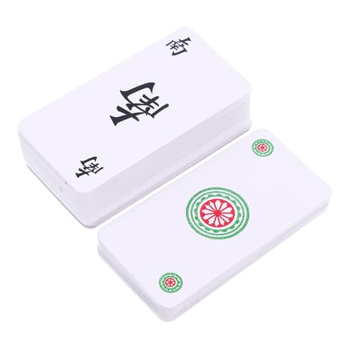 TOYANDONA 1 Satz Mahjong-Fliesen Card Sleeves Karten Sleeves map Campingspielzeug Bausatz Mahjong-Spielkarte Requisiten für Reisespiele Würfel Suite Poker einstellen Reisen Kartenspielen PVC von TOYANDONA