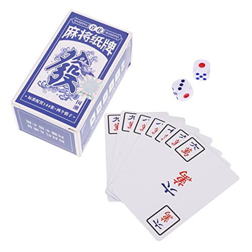 TOYANDONA 1 Satz Mahjong-Poker Chinesische Partykarten Mahjong-Geschenke Brettspiele Reise-Mahjong-Karten Mini-Mahjong Mahjong-kit Pokerkarten Reisekit Reisen Lieferungen Papier Haushalt von TOYANDONA