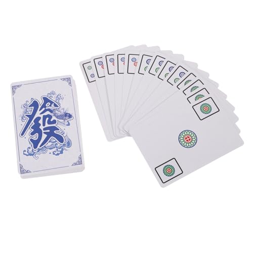 TOYANDONA 1 Satz Mahjong-Poker Mahjong-kit Chinesische Traditionelle Karten Chinesische Partykarten Mini-Mahjong-Spielzeug Brettspiele Reise-Mahjong-Karten Lieferungen Papier Reisen Haushalt von TOYANDONA