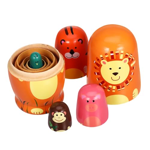 TOYANDONA 1 Satz Matroschka Wollpuppe Weihnachtspuppen Für Russische Nistpuppen Für Russische Weihnachtspuppen Nistende Tiere Nistpuppen Für Jungen Urlaub Nistpuppen Lotusbaum von TOYANDONA
