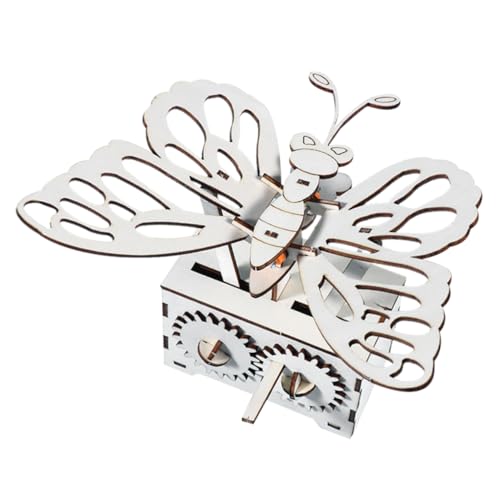 TOYANDONA 1 Satz Mechanische Schmetterlings Modellbausätze Wissenschaftsspielzeug Für DIY Wissenschafts Schmetterlingsmodell Handgekurbelter Schmetterling DIY Zubehör Lernspielzeug von TOYANDONA