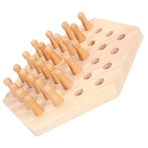 TOYANDONA 1 Satz Memory-Schach- interaktives lernspiel brettspiele Educational Toys spielzeuge Schachspielzeug aus Holz sensorischer Behälterfüller hölzern von TOYANDONA