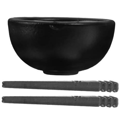 TOYANDONA 1 Satz Metallgeschirr Kühlschrankmagnet für Lebensmittel rosa puppenhaus Hängende Herzdekorationen für zu Hause Teller Babywaage Mini-Geschirr basteln Miniatur-Geschirr-Kit Black von TOYANDONA