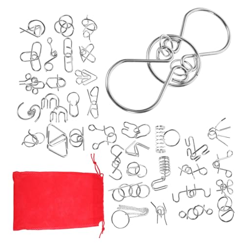 TOYANDONA 1 Satz Metallische Iq Puzzles Set Teiliges Rätsel für Kognitive Entwicklung Lernspielzeug für Schüler Alters Fördert Kreatives und Problemlösungsfähigkeiten von TOYANDONA