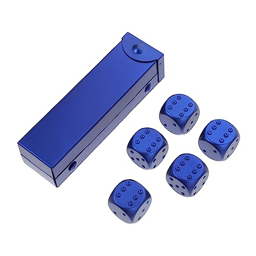 TOYANDONA 1 Satz Metallwürfel Silberne Würfel Mini-Würfel Spiel Würfel dekorative Würfel für den einzug lichtwürfel einfache kleine Würfel Bastelwürfel Aluminiumlegierung Blue von TOYANDONA