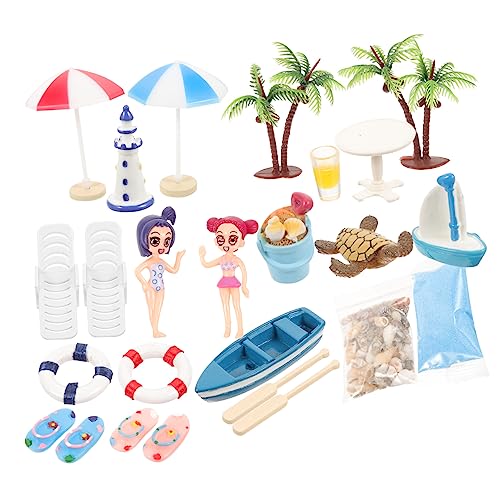 TOYANDONA 1 Satz Mikro-Landschaftsspielzeug Puppenhaus-Accessoire am Meer Figuren Strandsandsifter Sandspielzeug für den Strand Mini-Ornament Miniatur-Dekoration im Strandstil Plastik von TOYANDONA