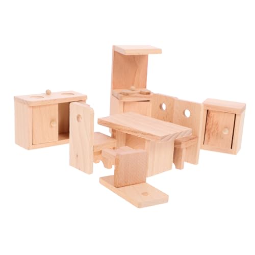 TOYANDONA 1 Satz Mikrorestaurantmodell kinderzimmer deko puppenhaus Einrichtung Puppenhaus Zubehör Feinschmecker Häuser Essen Mini-Schreibtisch Puppenhausmöbel Holz von TOYANDONA
