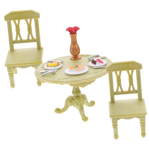 TOYANDONA 1satz Miniatur Möbelset Für Puppenhäuser Kunststoff Mit Runder Tisch Und Zwei Stühlen Für Dekoration Von Esszimmer Und Spielszene TOYANDONA 1satz Miniatur Möbelset Für Puppenhäuser Kunststoff Mit Runder Tisch Und Zwei Stühlen Für Dekoration Von Esszimmer Und Spielszene von TOYANDONA