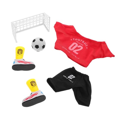 TOYANDONA 1 Satz Mini-Fingerfußball Lustige Tischplatte Finger Fußball Fingerfußballspiel Mini Fußballspiel Fußballspiel Fußball-Desktop-Spiel Fußball interaktives Tischspiel Pu rot von TOYANDONA